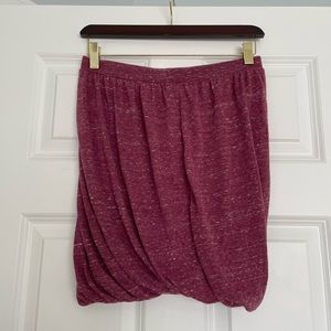 Free People Purple Pink Knit Bubble Hem Miniskirt